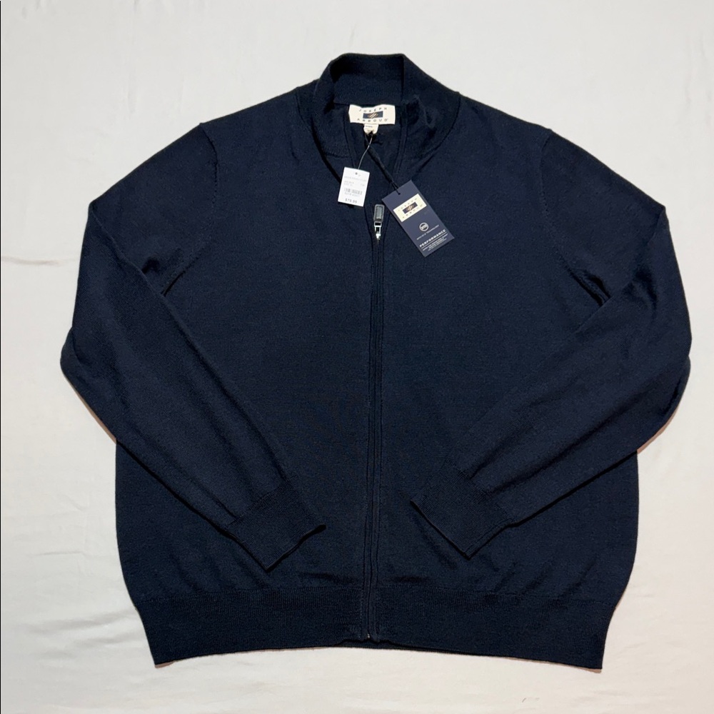 Joseph Abboud Men's Navy Zip-Up Sweater Size XL